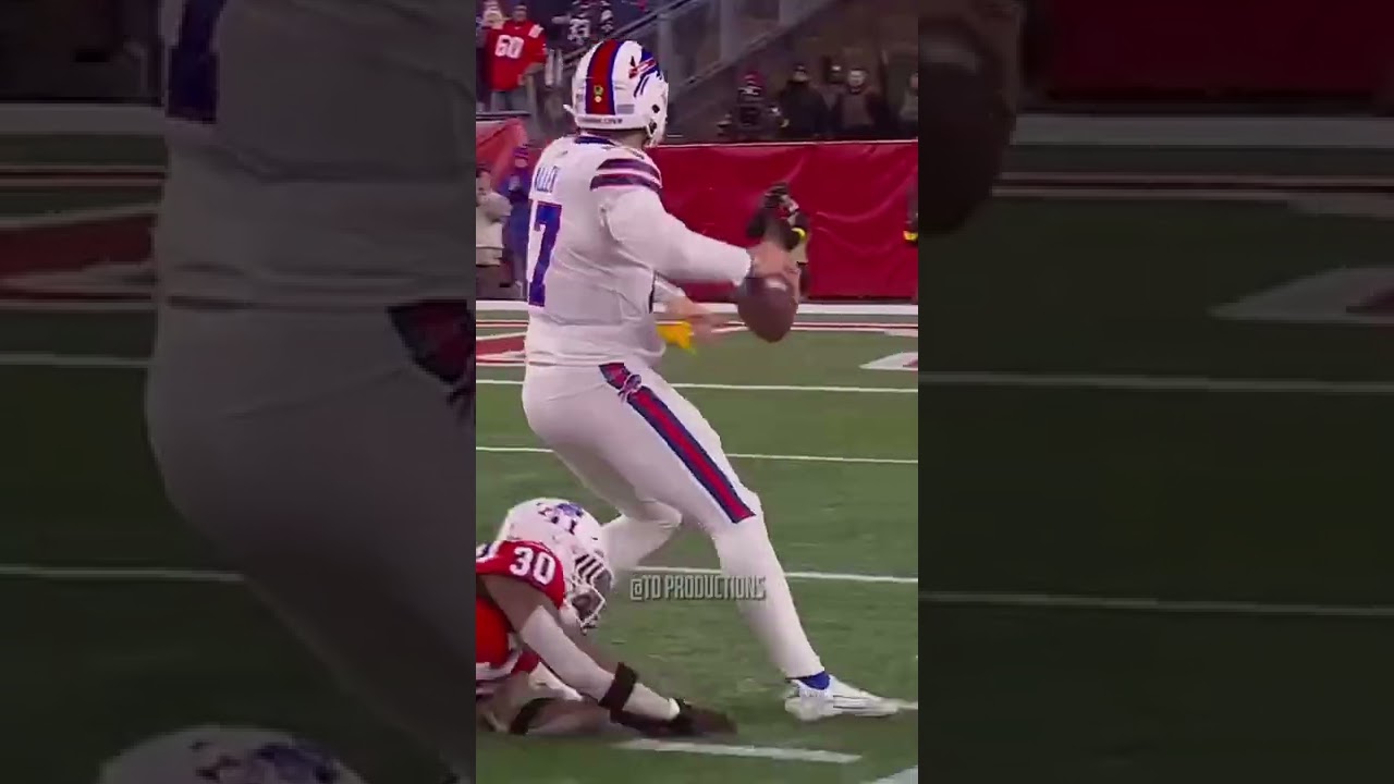 Josh Allen UNREAL Sideline Throw 😳🔥 #shorts