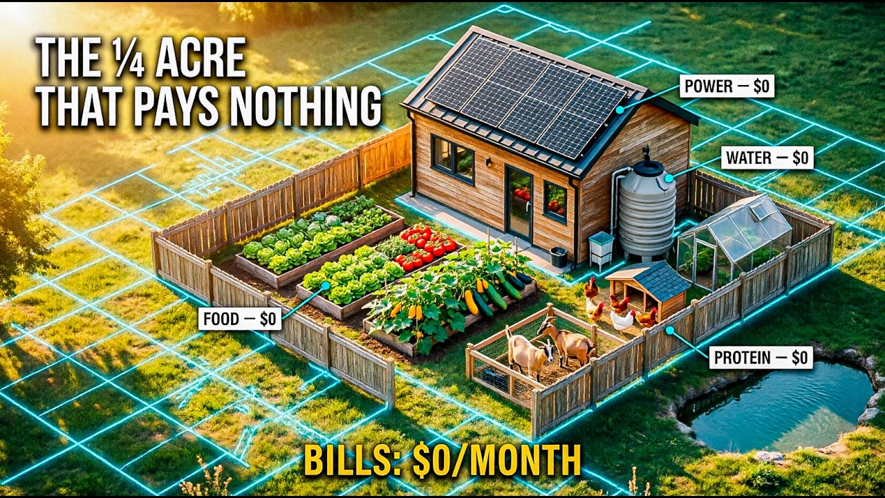 The 1/4 Acre Off-Grid Layout: Water, Food & Power With alt=