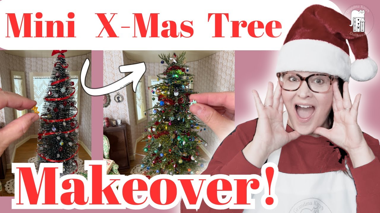 Upscale a Basic Bottle Brush Tree into a realistic Miniature Christmas tree for your Dollhouse!