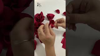 Making a Luxury Red Mermaid Gown with Handmade 3D Roses 🌹✨ | Couture Dress Process