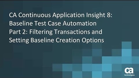 Filtering Transactions and Creation Options: Baseline Test Case Automation - Part 2