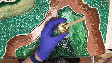 Part 2- Emerald Dreams, Resin Geode Painting Tutorial