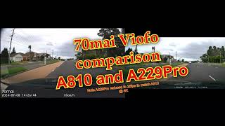 70mai A810 Compared to  Viofo A229Pro