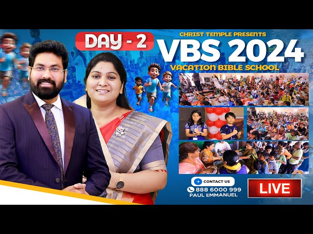 VBS - 2024 | #Live | 2nd May | Day - 02 | Sis Nissy Paul | Christ temple #paulemmanuel class=