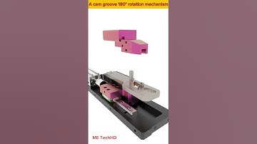 A cam groove 180° rotation mechanism #design #machine #solidwork #cad