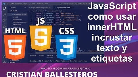 JavaScript como usar innerHTML incrustar texto y etiquetas