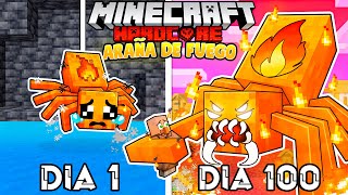 🟥SOBREVIVÍ 100 DÍAS como ARAÑA DE FUEGO en MINECRAFT HARDCORE! screenshot 4