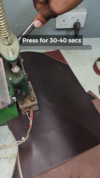 How to put logo on leather  #stampingmachine #hotfoil #leathercraft #leatherdiy #diycrafts