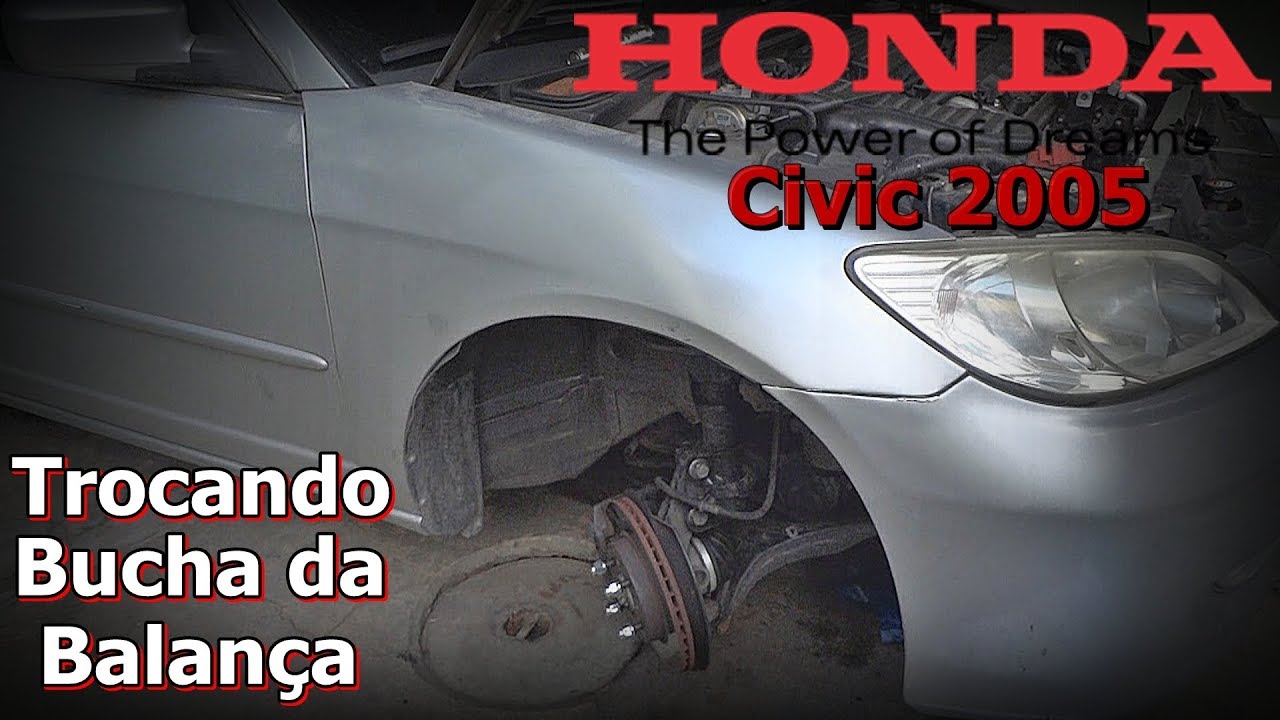 Como Trocar Bucha da Balança Civic 2001 a 2006 - Bucha da Bandeja Honda Civic - FVM