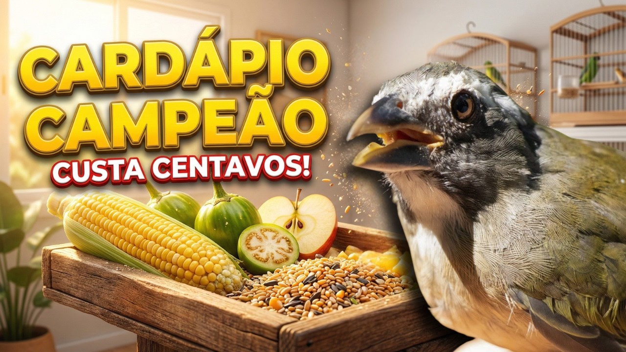 ALIMENTAÇÃO PREMIUM QUE FAZ O TRINCA-FERRO CANTAR O DIA TODO (E NÃO CUSTA TANTO)