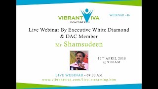 Live Webinar - Dr. M Samshudeen - 16th April 2018