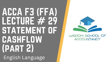 ACCA F3(FFA) (English Language) - LECTURE # 30 -- Statement of Cash Flow (Part 2)