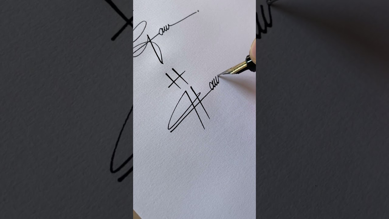 How to sign your first letter ❤️ - YouTube