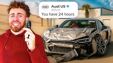 I BOUGHT the Cheapest, Wrecked AUDI R8 and REBUILT IT in 24 HOURS!!