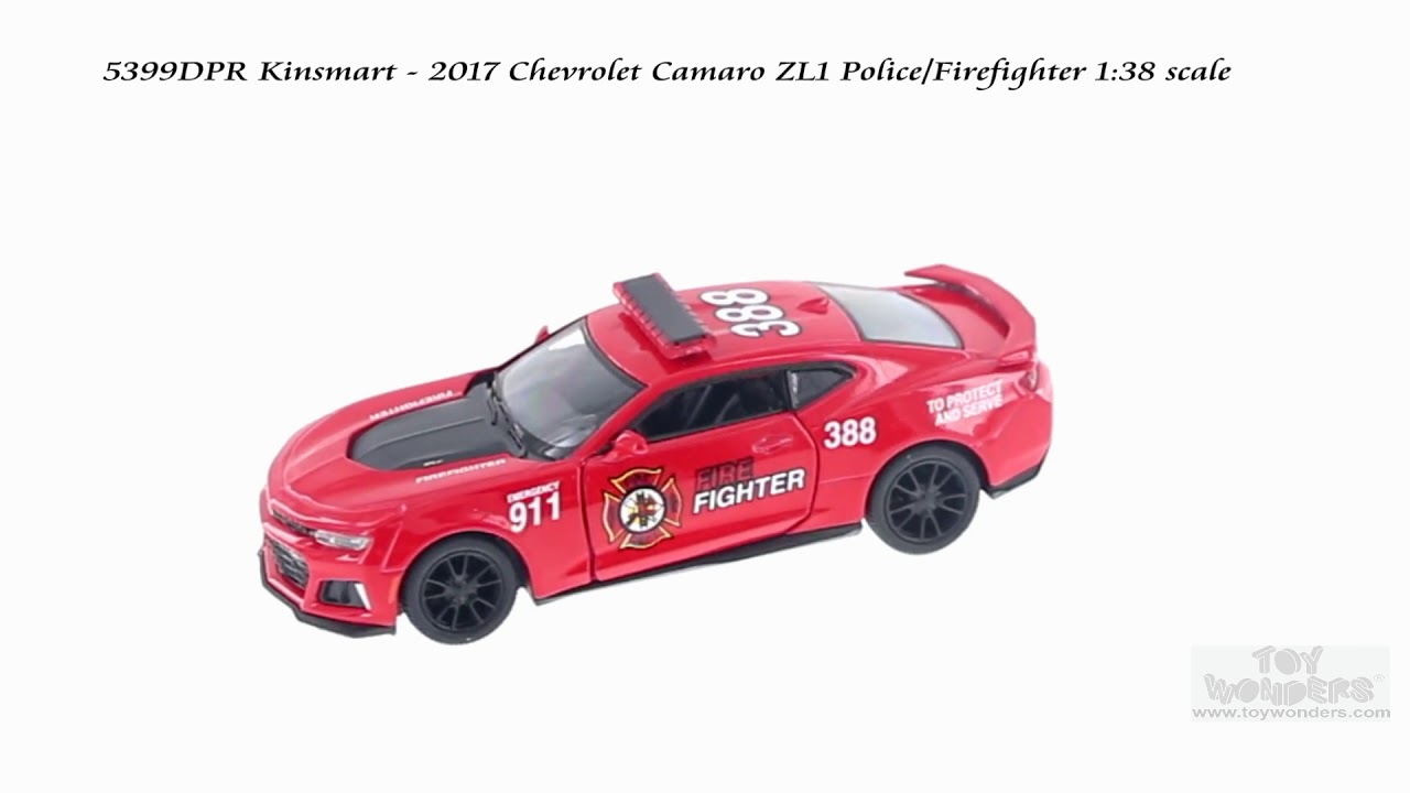 5" Kinsmart 2017 Chevrolet Camaro ZL1 Firefighter Diecast Model Toy 1:38 Chevy