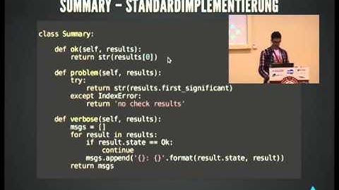 nagiosplugin - eine Python-Bibliothek für Monitoring-Plugins