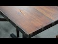 Industrial Rivets Edger Design - Reclaimed Eco-Friendly Wood Table Top