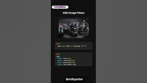 CSS Image Filters  #css  #webdevelopment  #frontenddevelopment  #cssimages #webtech  #csstutorials