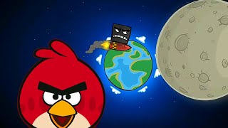 Angry Bird Ball Playing In Battle For The Moon Part 1 - Red Ball 4 Gameplay