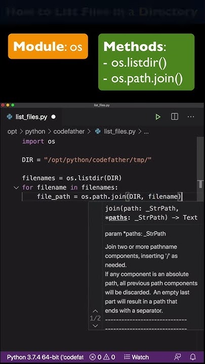 How to List Files in a Directory with Python - YouTube