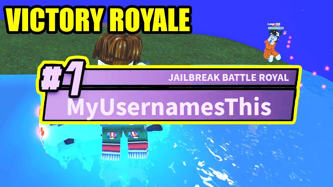 First Victory Royale In Jailbreak Battle Royale Mode Roblox