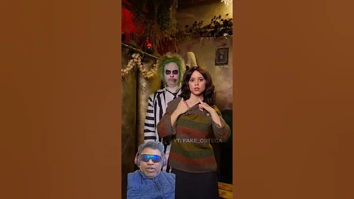 Beetlejuice in Shock!😳💀 #beetlejuice #fakeortega #shorts #netflix #halloween @fake_ortega