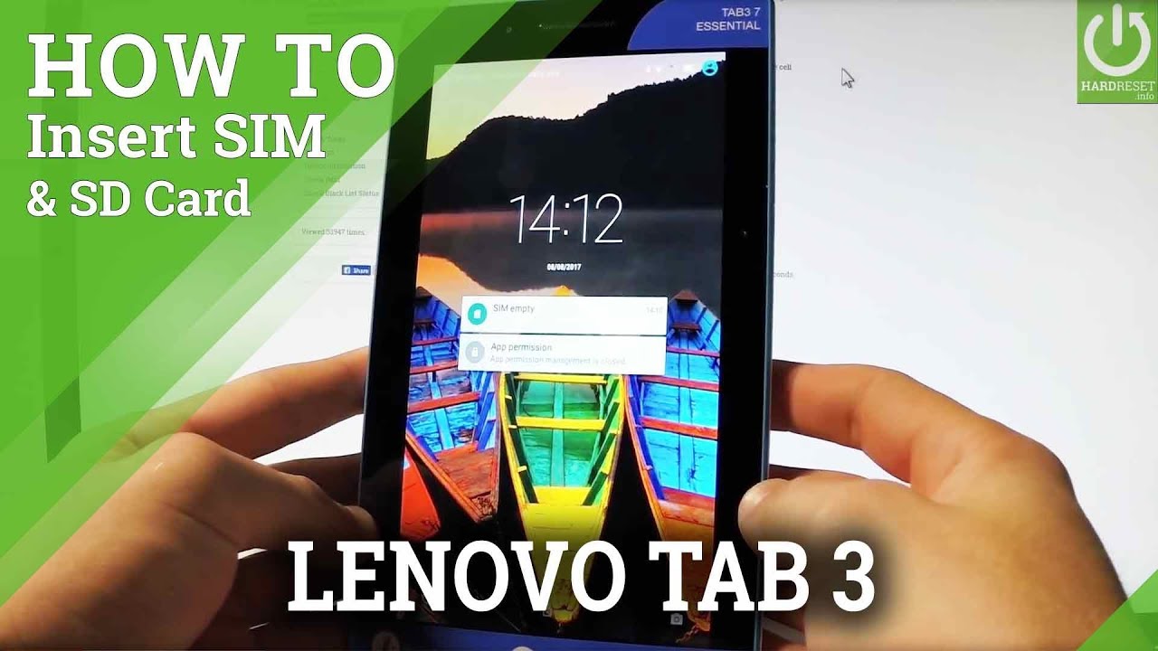 cilia Berri Rekvisitter Insert SIM & SD on LENOVO Tab3 7 Essential - SIM & SD Slot - YouTube