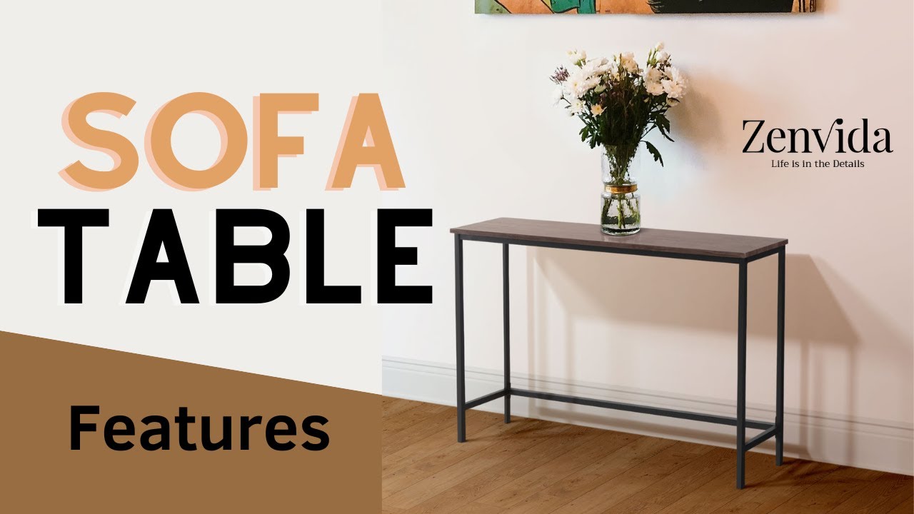 Zenvida Sofa Console Table Features 290SOFTBL42 YouTube