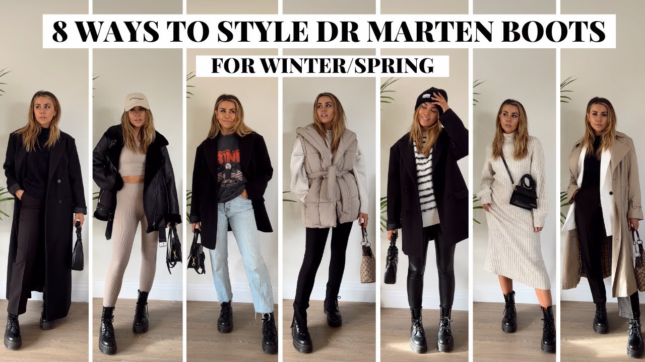 8 Ways To Style The Dr Marten Jadon Boots | Chunky Boots Outfit Ideas |  Jessmsheppard - Youtube