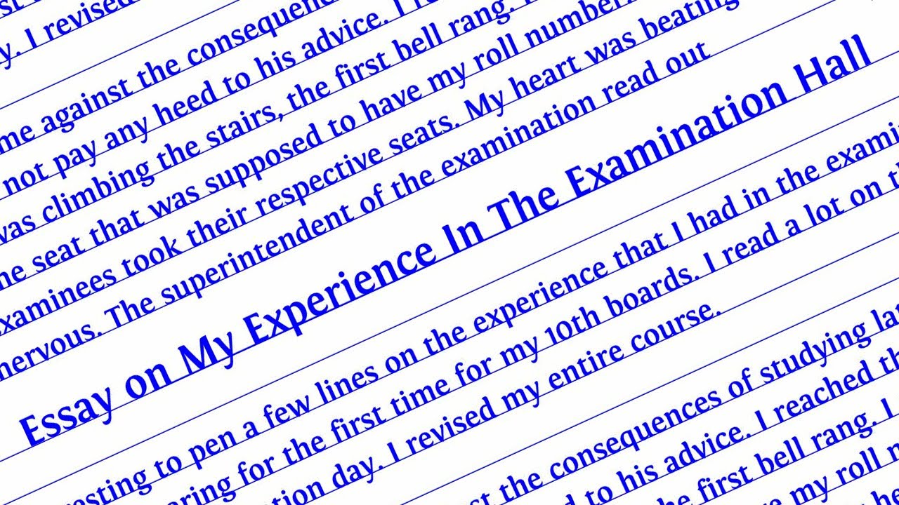 essay on examination hall