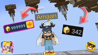 I Hacked Amaan BG account and Waste his G-Cubes😈 Bedwars !! (Blockman GO) screenshot 2