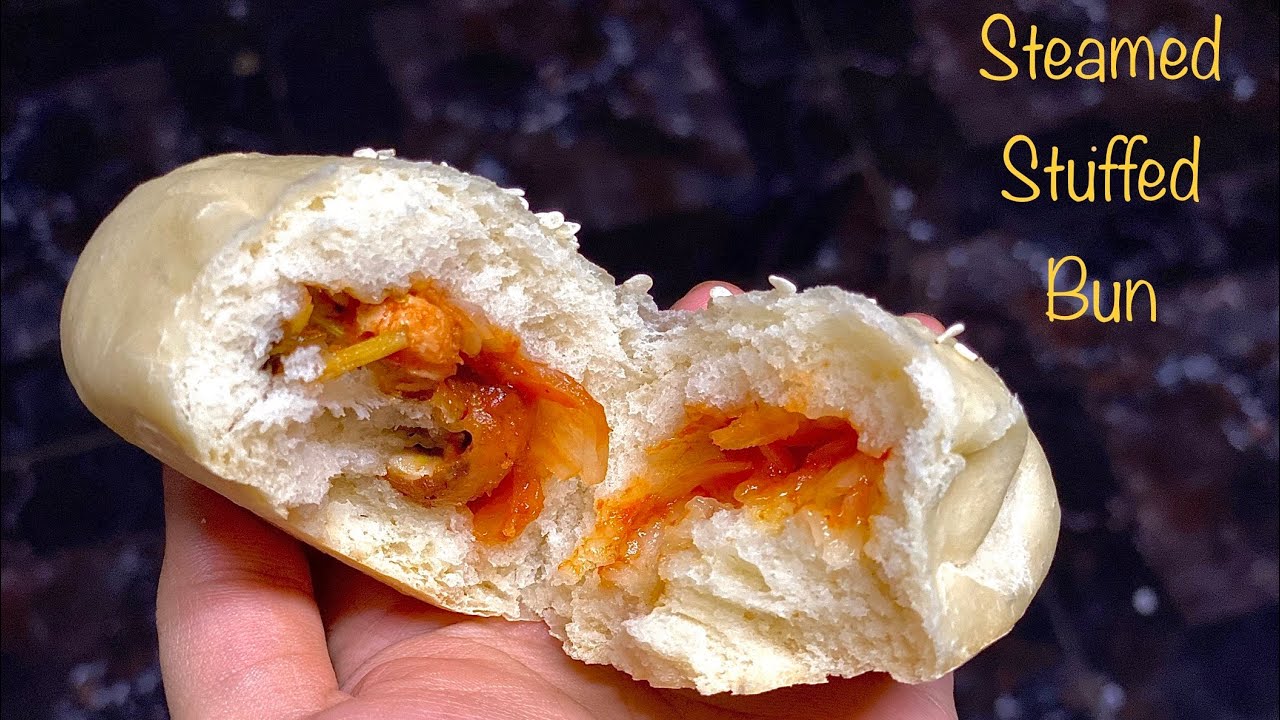 How to make STEAMED STUFFED BUN tasty and homely bun YouTube