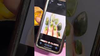 The Grind Doesn’t Stop 😍 I LOVED THESE NAILS WHAT YALL THINK? 😍 #Greennails #marblenail #nails