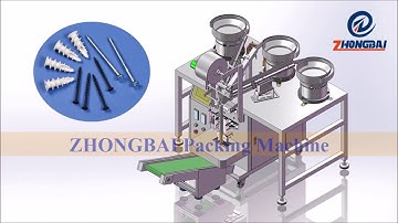 Auto screw fastener packaging machine with 3 bowls counting system