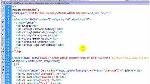 สอน php ด้วยคำสั่ง mysql delete