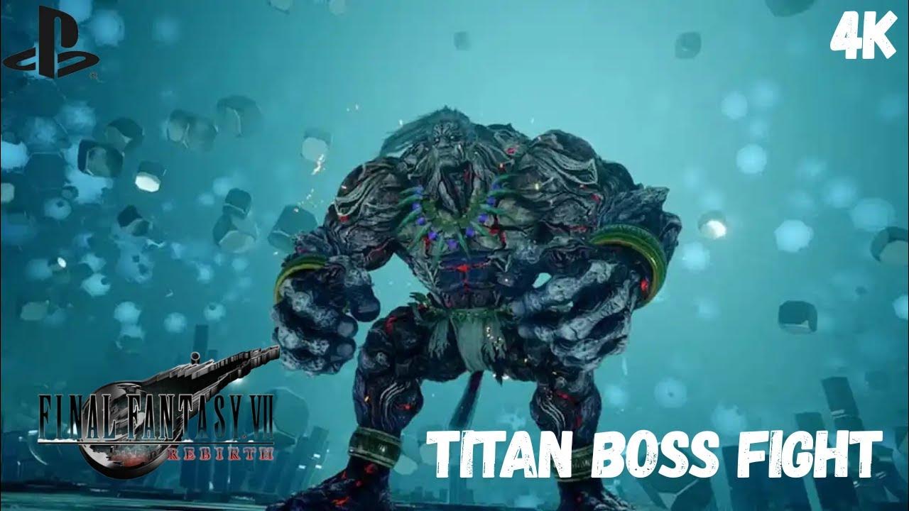 Final fantasy vii rebirth titan boss fight youtube