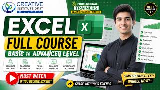 Excel Full Course | Basic to Advanced Excel Training in Urdu/Hindi | Complete Microsoft Excel Course