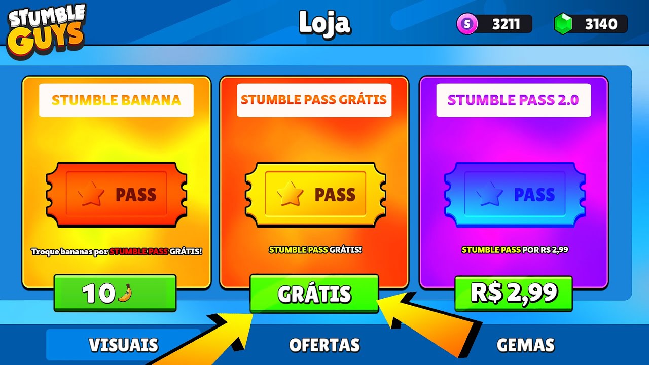 COMO PEGAR A NOVA OFERTA GRATIS NO STUMBLE GUYS 