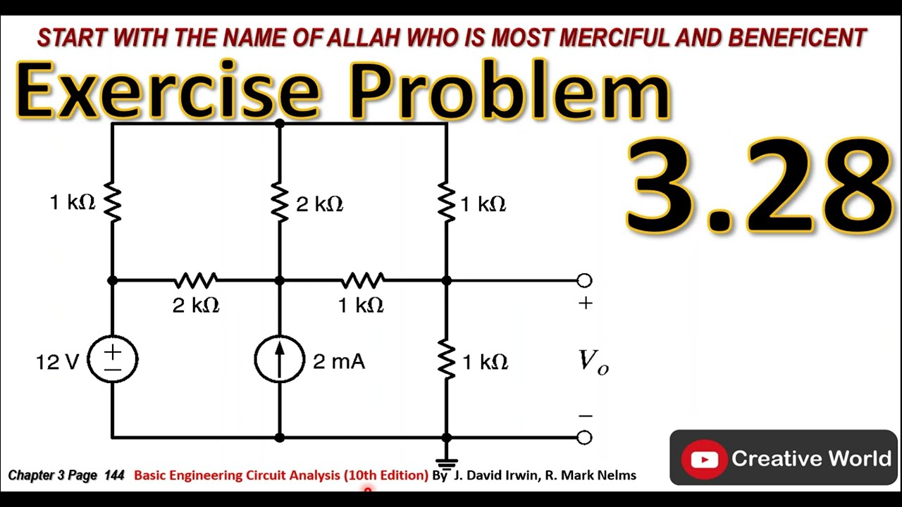 Глава 3. Решение задачи 3.28 | Узловой анализ | Анализ линейных цепей
