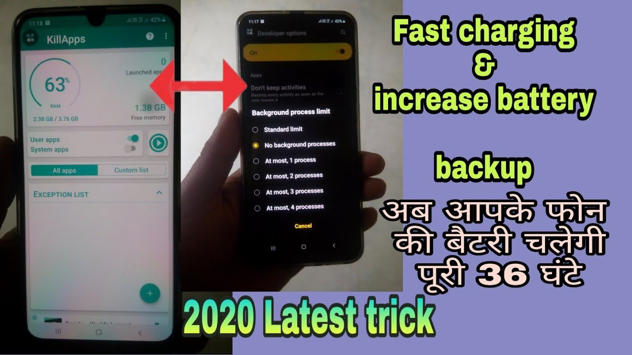 All android devices fast charging & increased battery backup trick2020������������ - YouTube