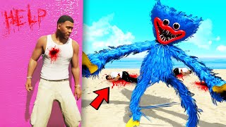 Scary HUGGY WUGGY Attacked & Destroyed LOS SANTOS in GTA 5!