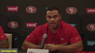 49ers Introduce Solomon Thomas & Reuben Foster To Media | 2017 NFL Highlights HD