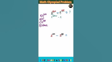Exponential Numbers Subtraction Trick | How to Solve this Math Olympiad Problem #shorts #olympiad