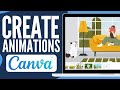 How to make animation using canva | Canva cartoon animation tutorial 2024