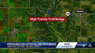 Person rescued after falling from High Trestle Trail Bridge