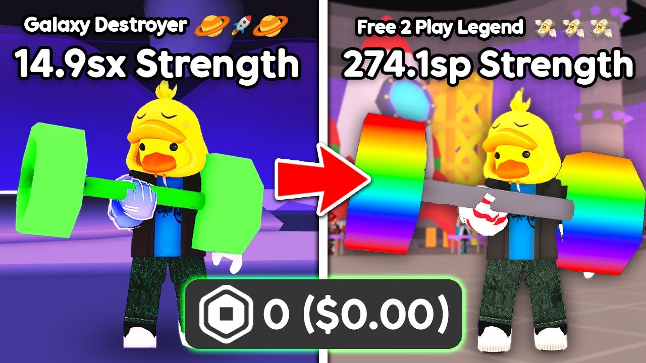 I Survived 100 Hours as Free to Play in Arm Wrestling Simulator (No Robux Spent)