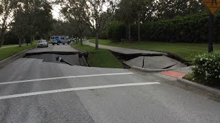 Giant hole near Lake Nona causing headaches for drivers