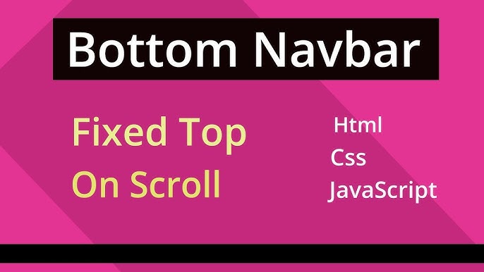 menu bar - fixed top on scroll page , using Html Css and Js - YouTube
