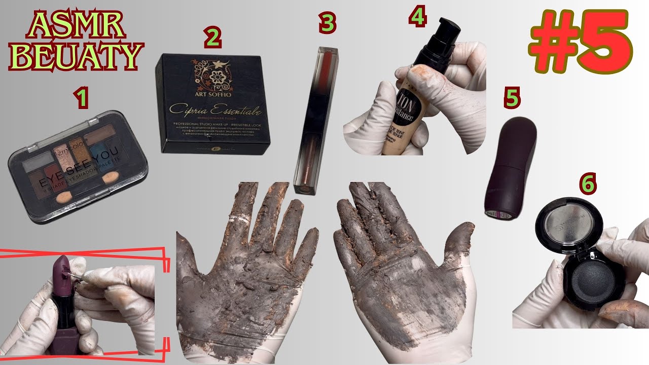 ASMR Mixing 9 Colors with Cream | Mesmerizing ASMR | ASMR Crush #5