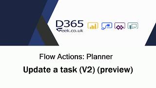 Flow Actions: Planner - Update A Task V2